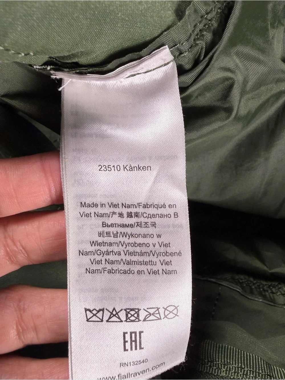 Fjallraven backpack olive